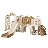 Little Bear Castle - kids indoor playset swing & slide